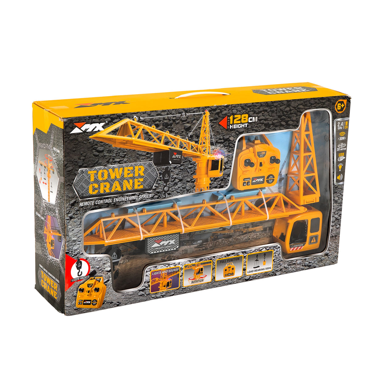 Gru controllata RC, 128 cm