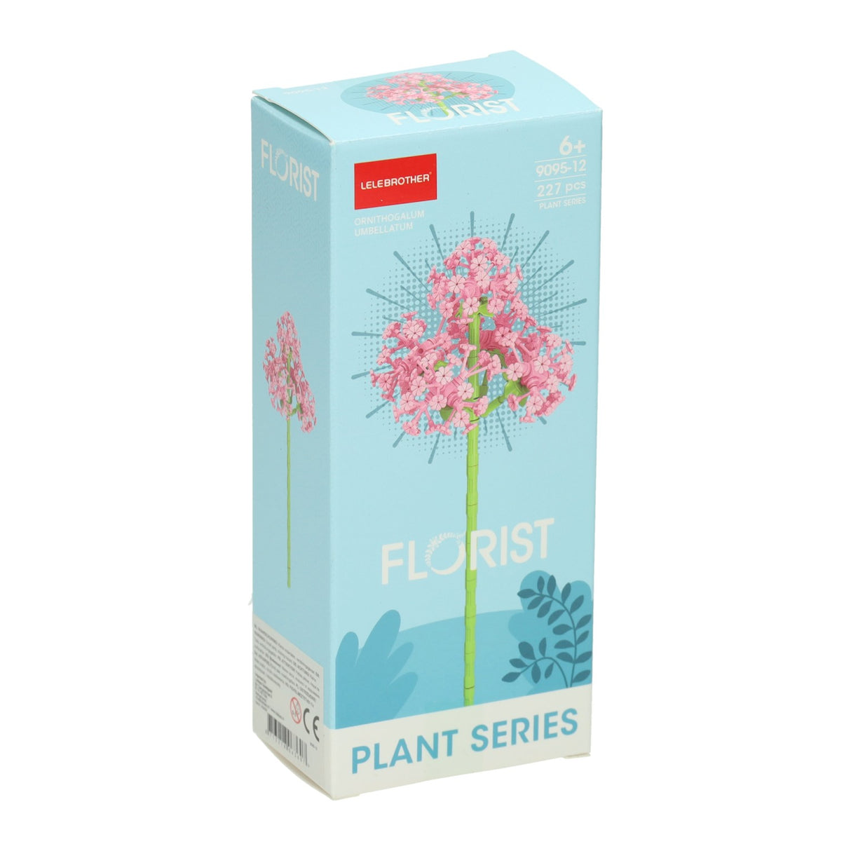 Flower construction set pink - 227 pieces.