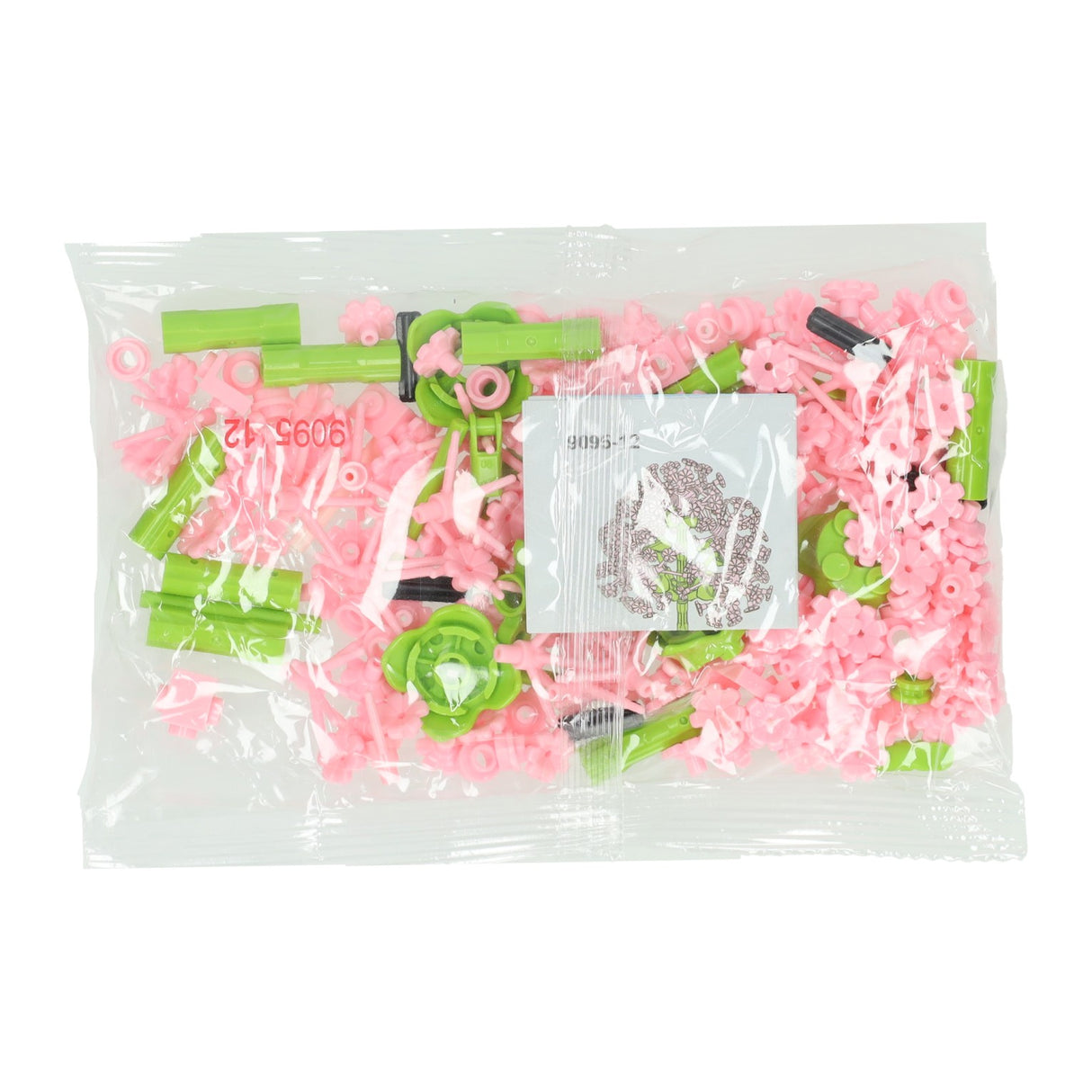 Flower construction set pink - 227 pieces.