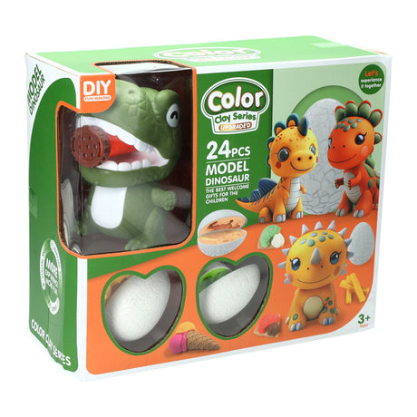 Dino hliněná sada - 4 hliněné hrnce - 24 ks.