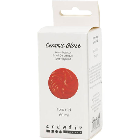 Glazura ceramiczna firmy Creativ 984-1101 c kryjąca toro czerwona - 60ml