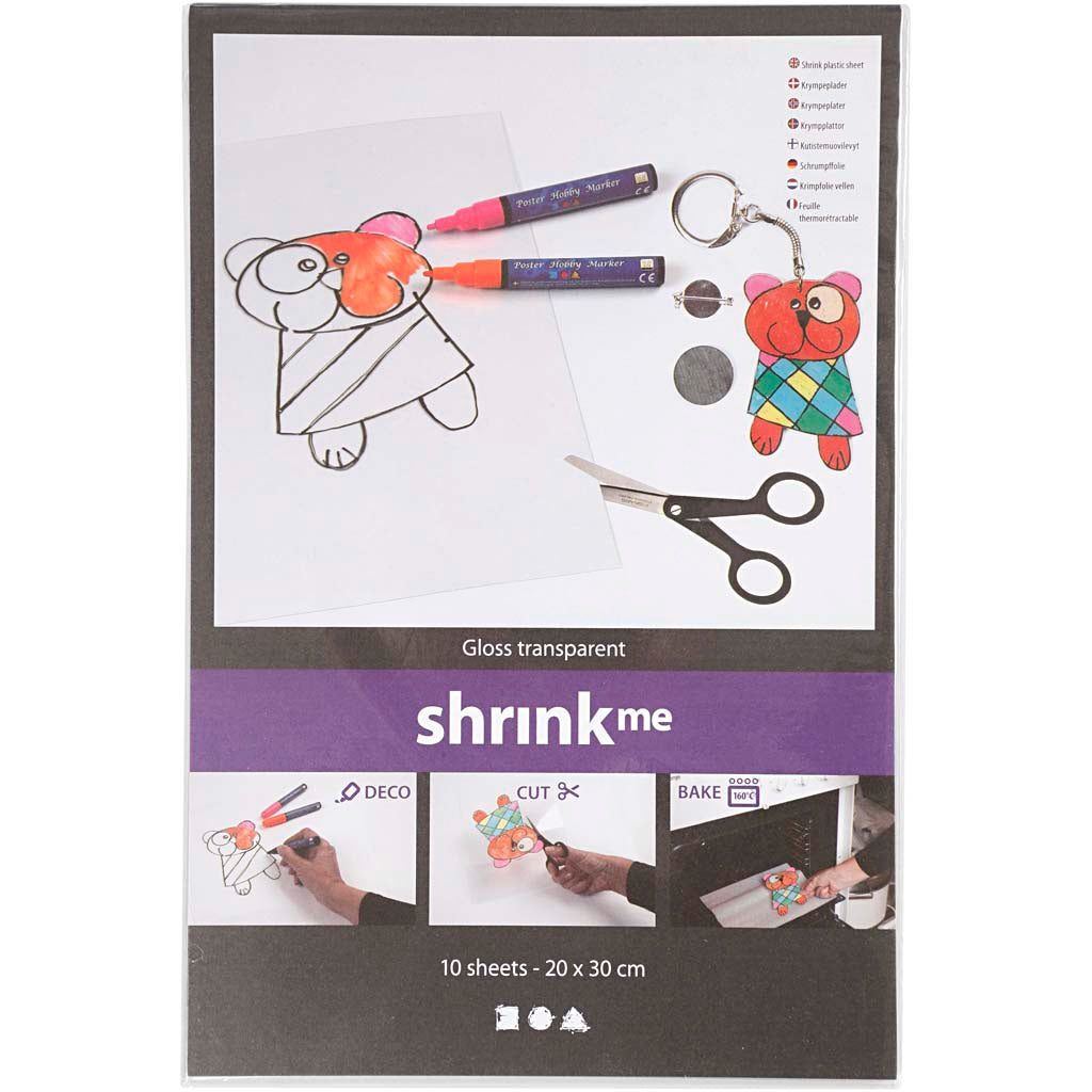 Creativ company https: www.cchobby.nl sheets-shrink-foil-sheet-20x30-cm-thickness-0-3-mm-transparent-gloss-10-sheet-1-box