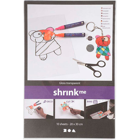 Shrink Film Transparent Shine 20x30cm, 10st.