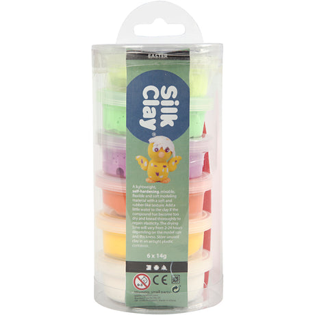 Creativ Company Silk Clay spring colours, 6x14g.