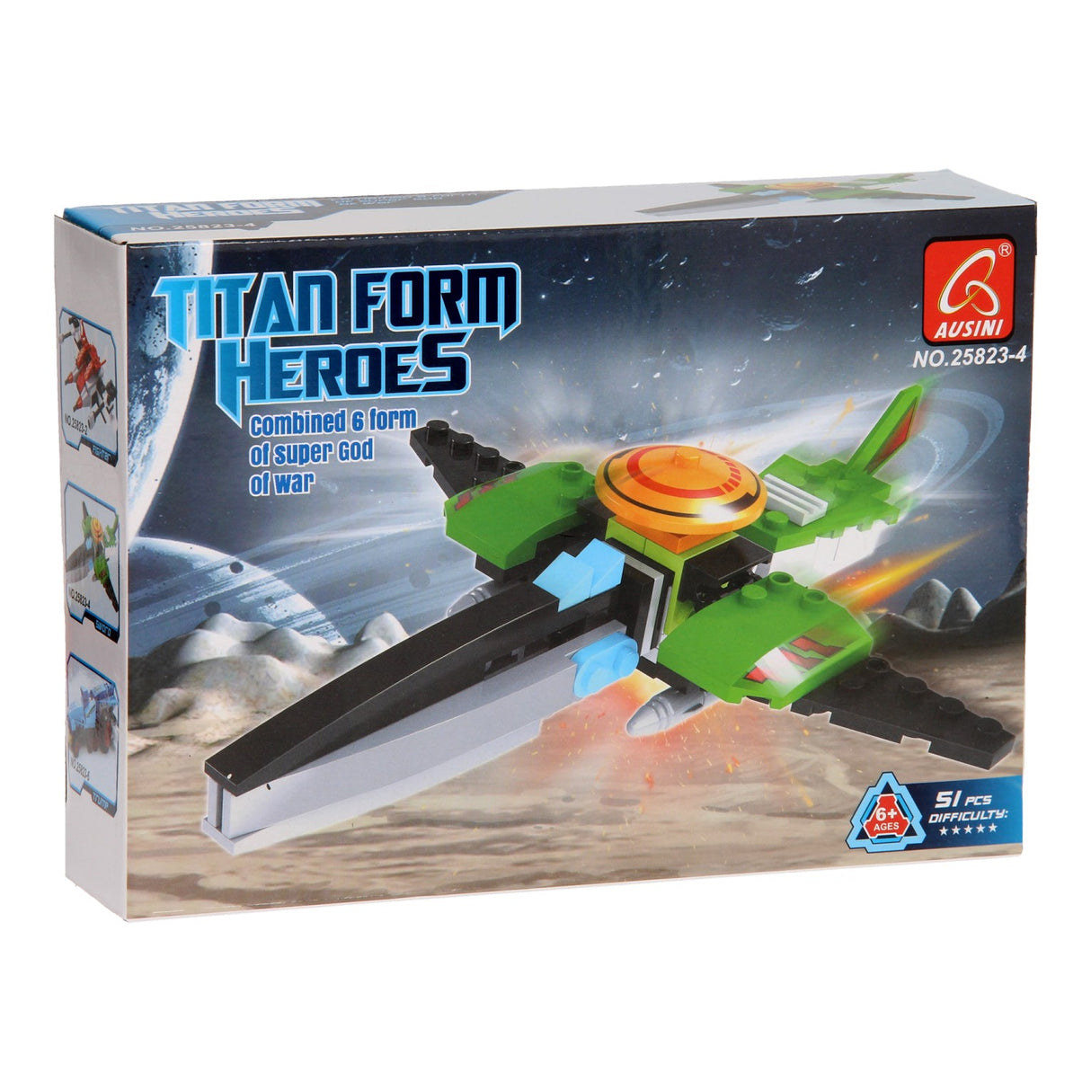 Building set titan heroes - space green, 51 pcs.