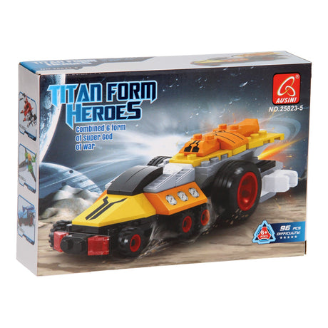 Lobbes bouwset titan heroes - space explorer oranje - 96dlg.