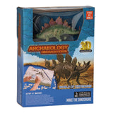 Carving a dinosaur skeleton