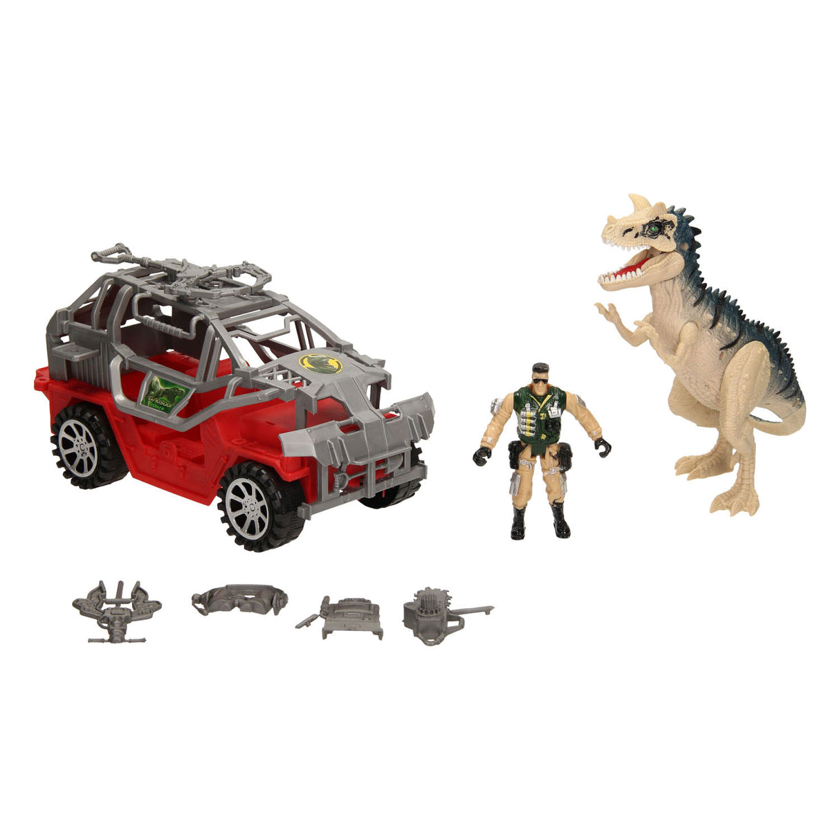 Dinosaur playset red