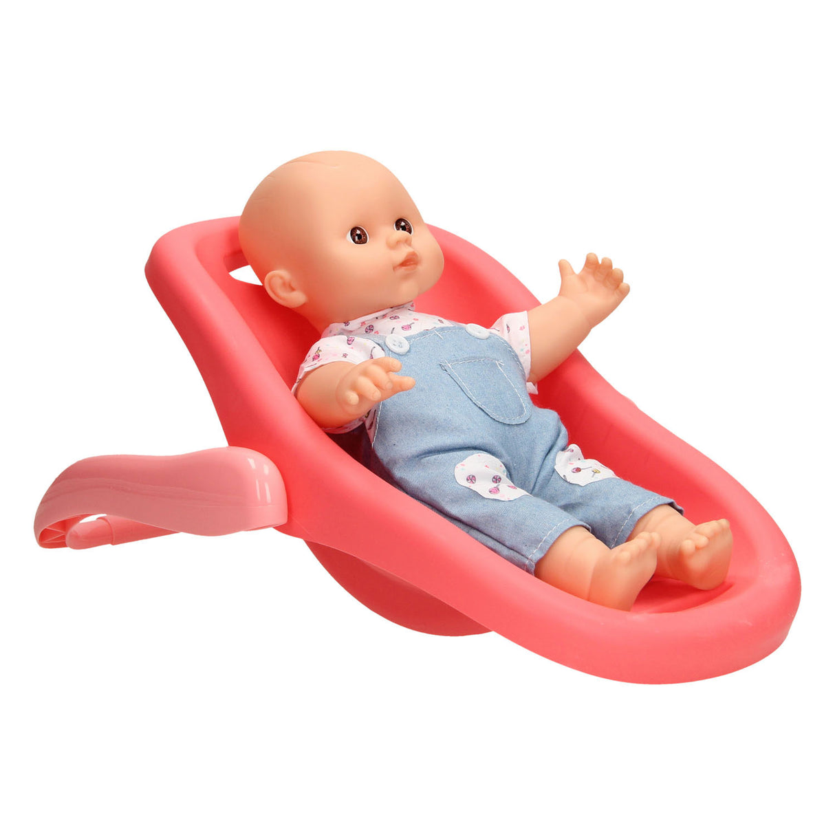 Baby doll in car seat