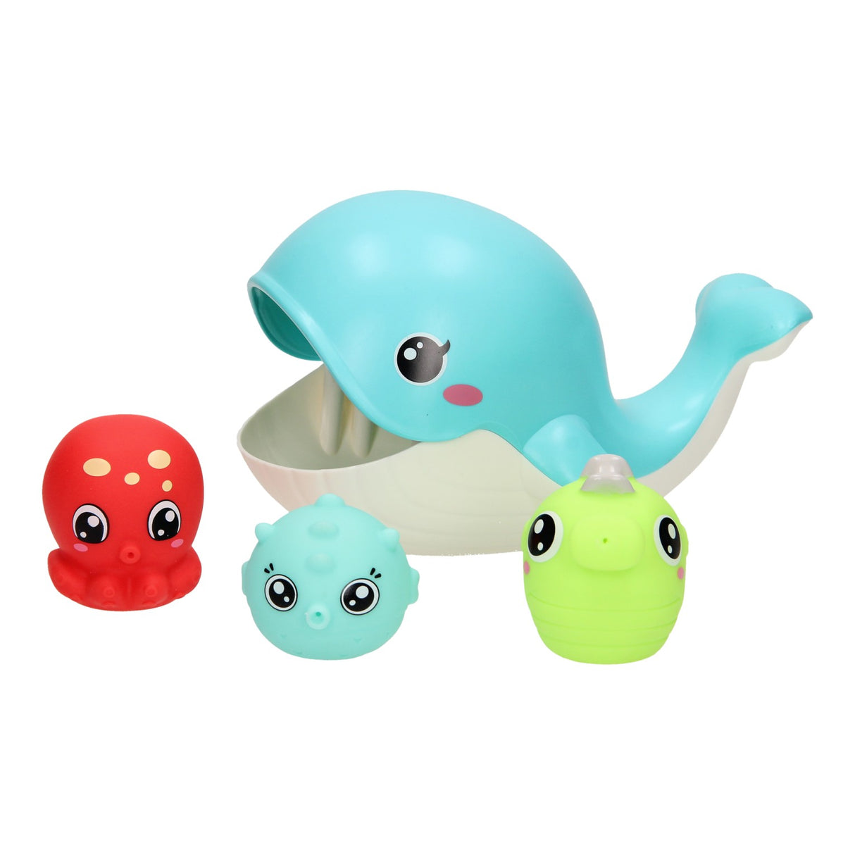 Bath play set whale catcher, 4 pcs.