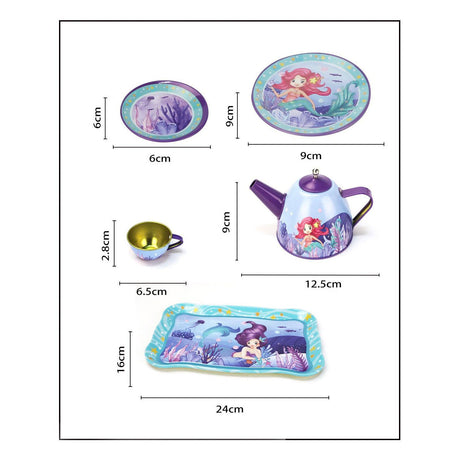 Lobbes speelgoed bv mermaid theeservies in picknickkoffer