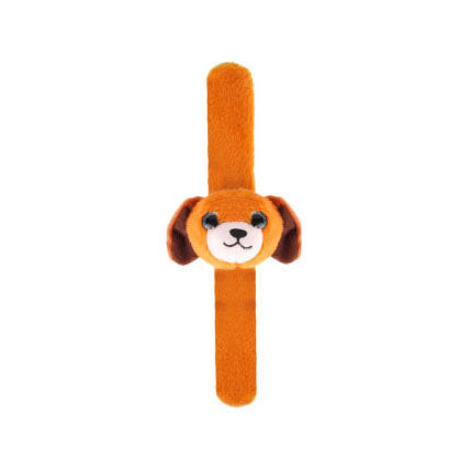 Lobbes pluche klaparmband hondje bruin