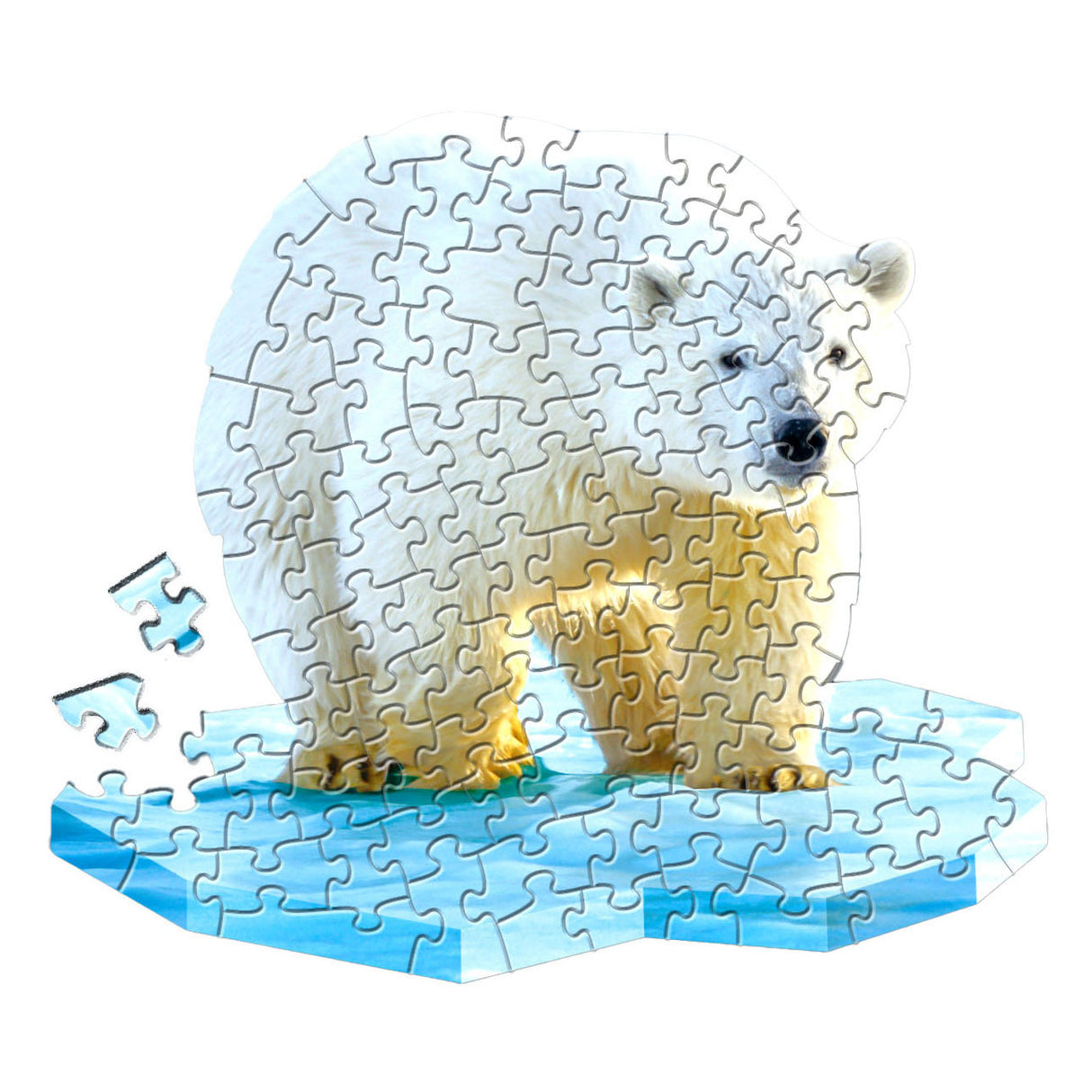 Lobbes toys bv shape puzzle polar bear, 100 pcs.