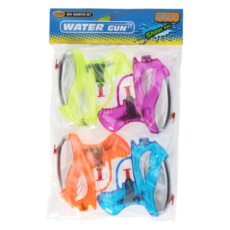 Transparent water pistols, 4 pcs.