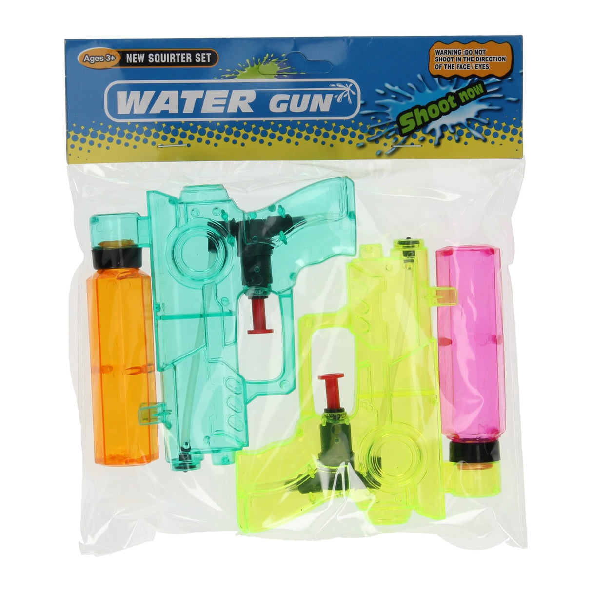 Vattenpistoler transparenta, 2 st.