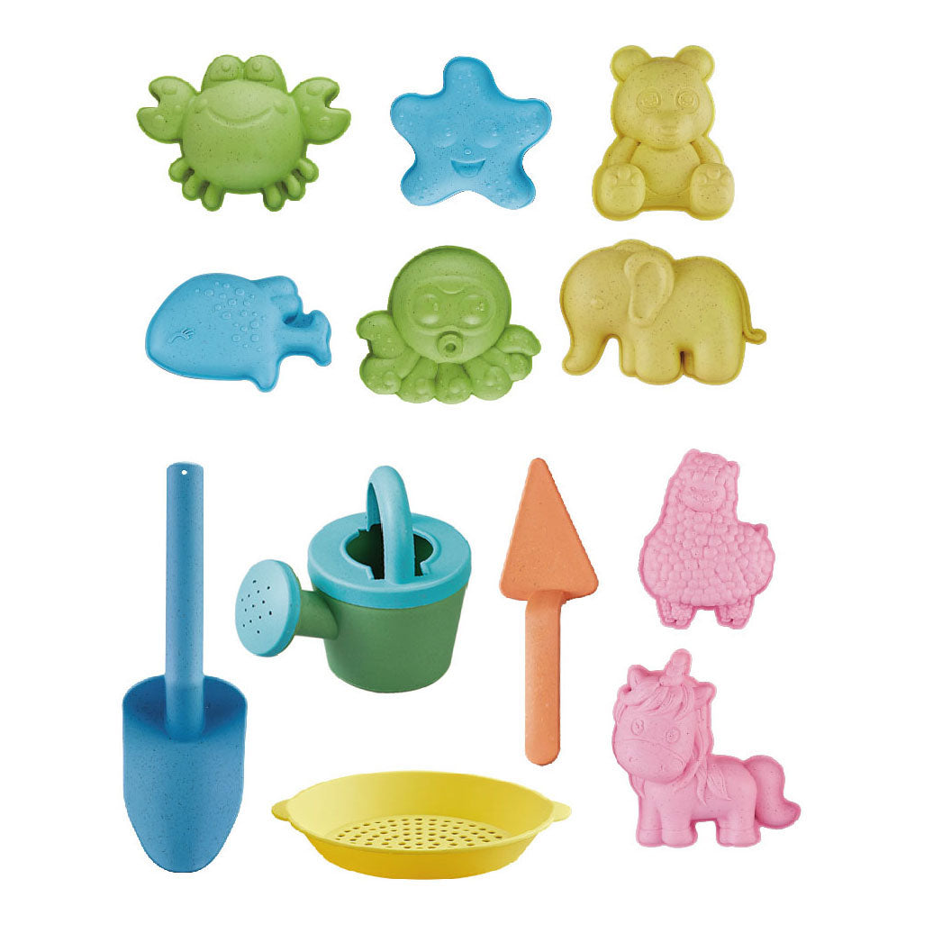 Bio-plastic sand set animals