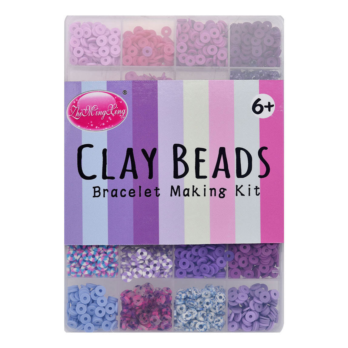 Polymer beads shades of purple