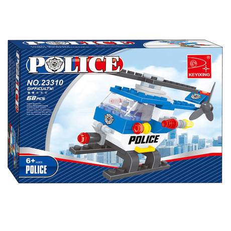 Lobbes speelgoed bv lobbes bouwset politiehelikopter - speelgoed bouwblokken 68-delig.