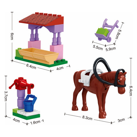 Bouwset paarden verzorging - 45dlg.
