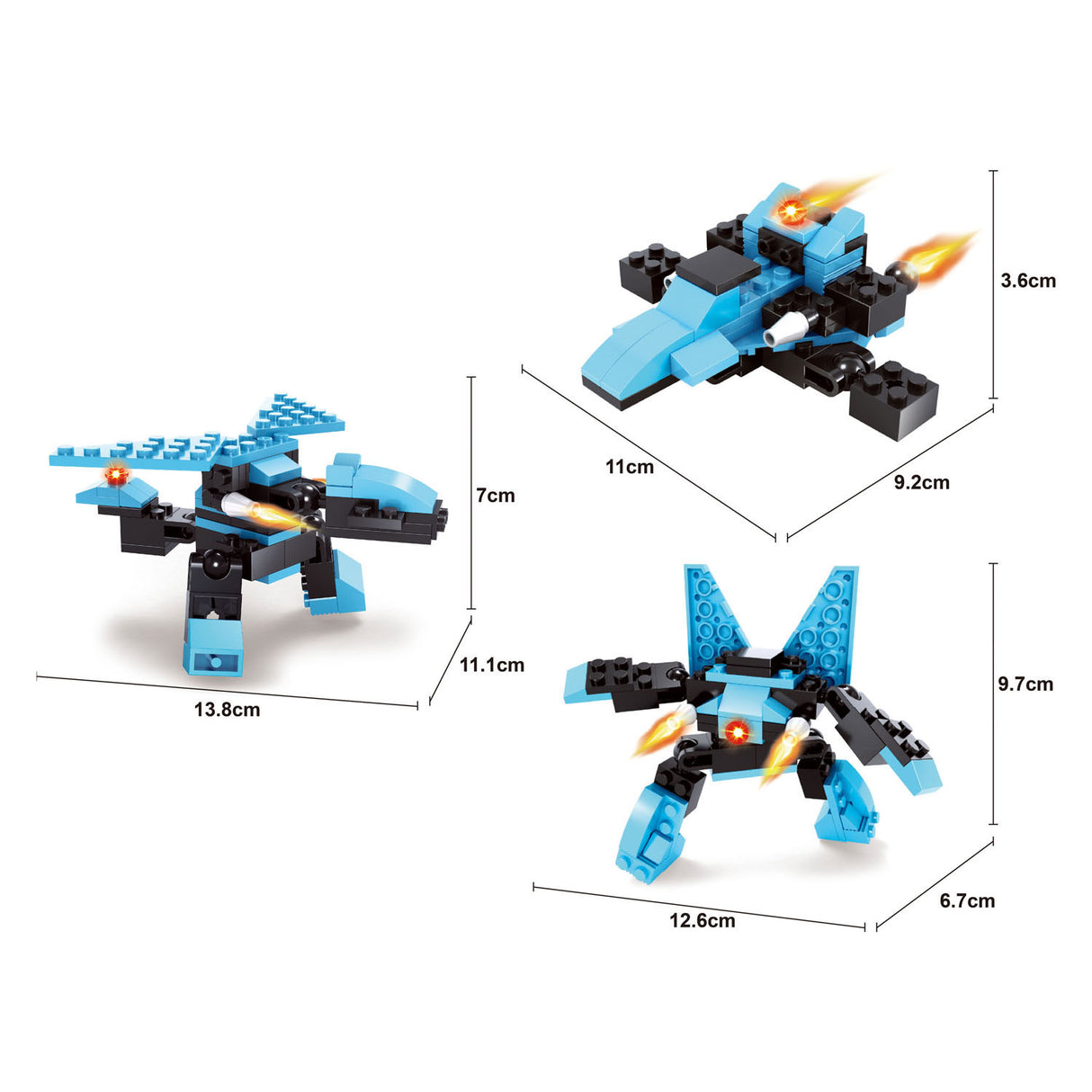 Titans robot bouwblokjes bouwset 3-in-1