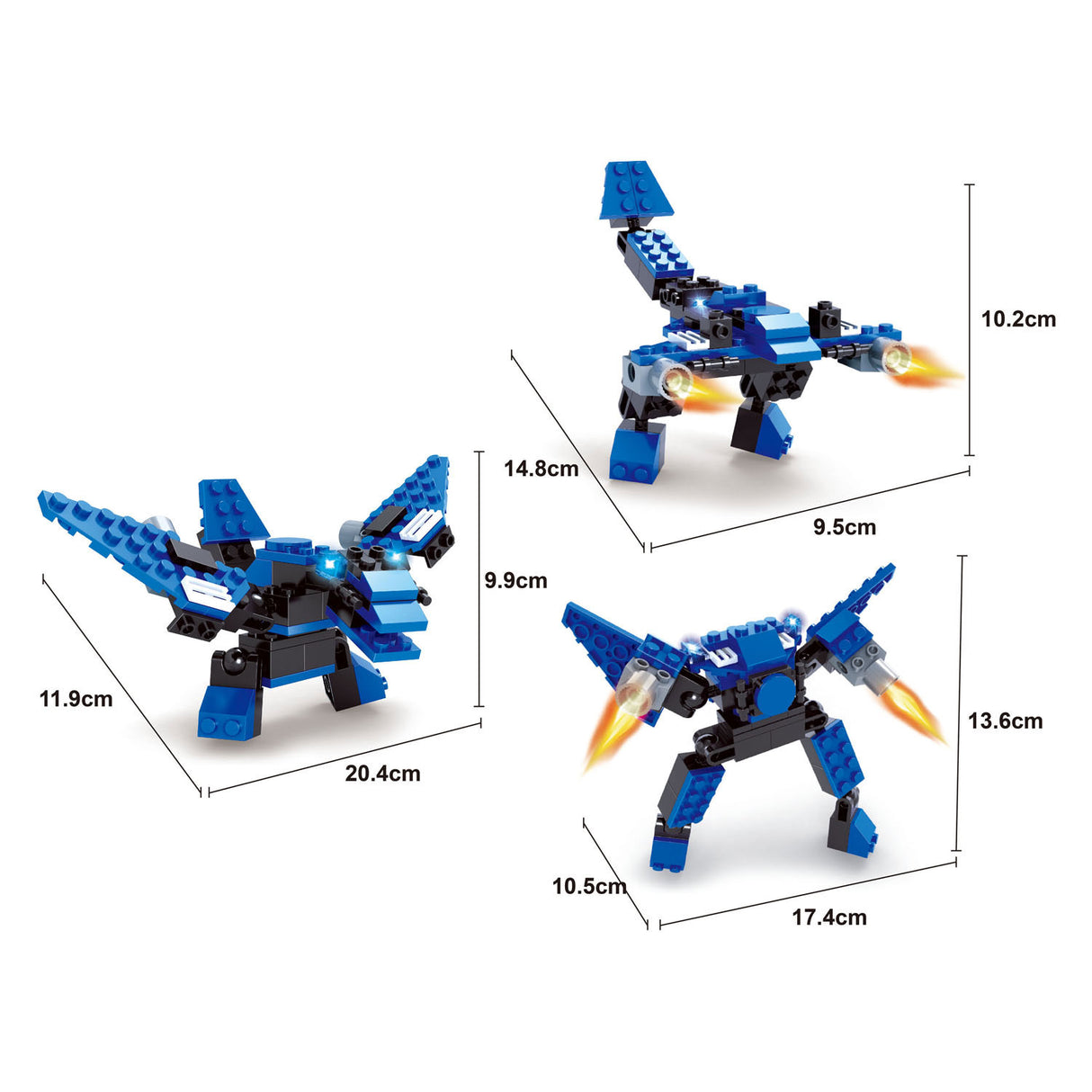 Titans robot bouwblokjes bouwset 3-in-1