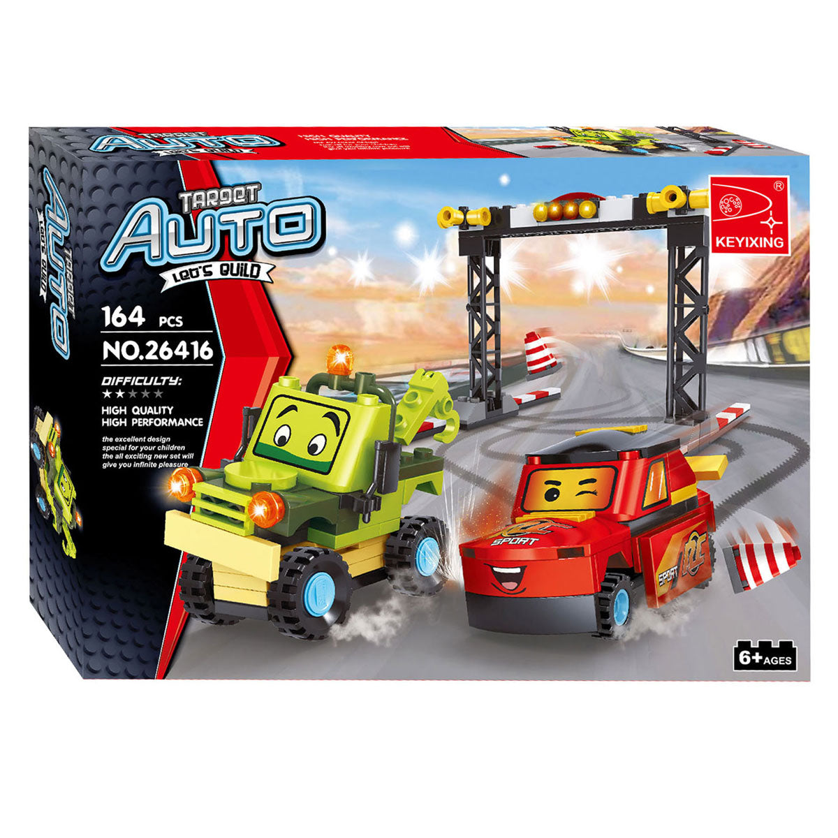 Car construction set - 164 pieces.