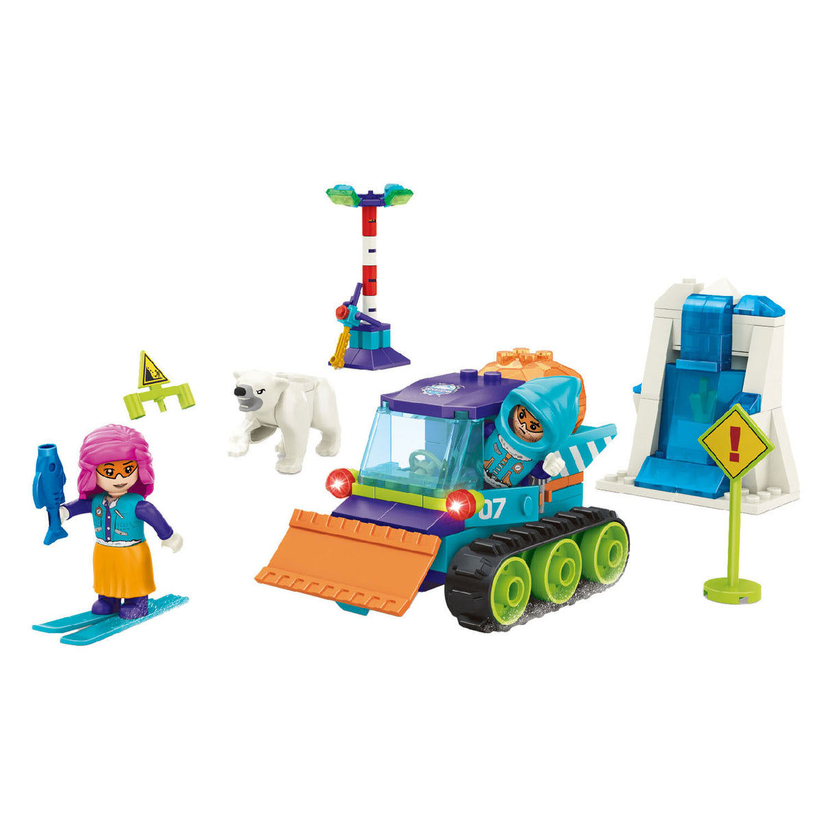 Construction set polar mission polar bear - 163 pcs.