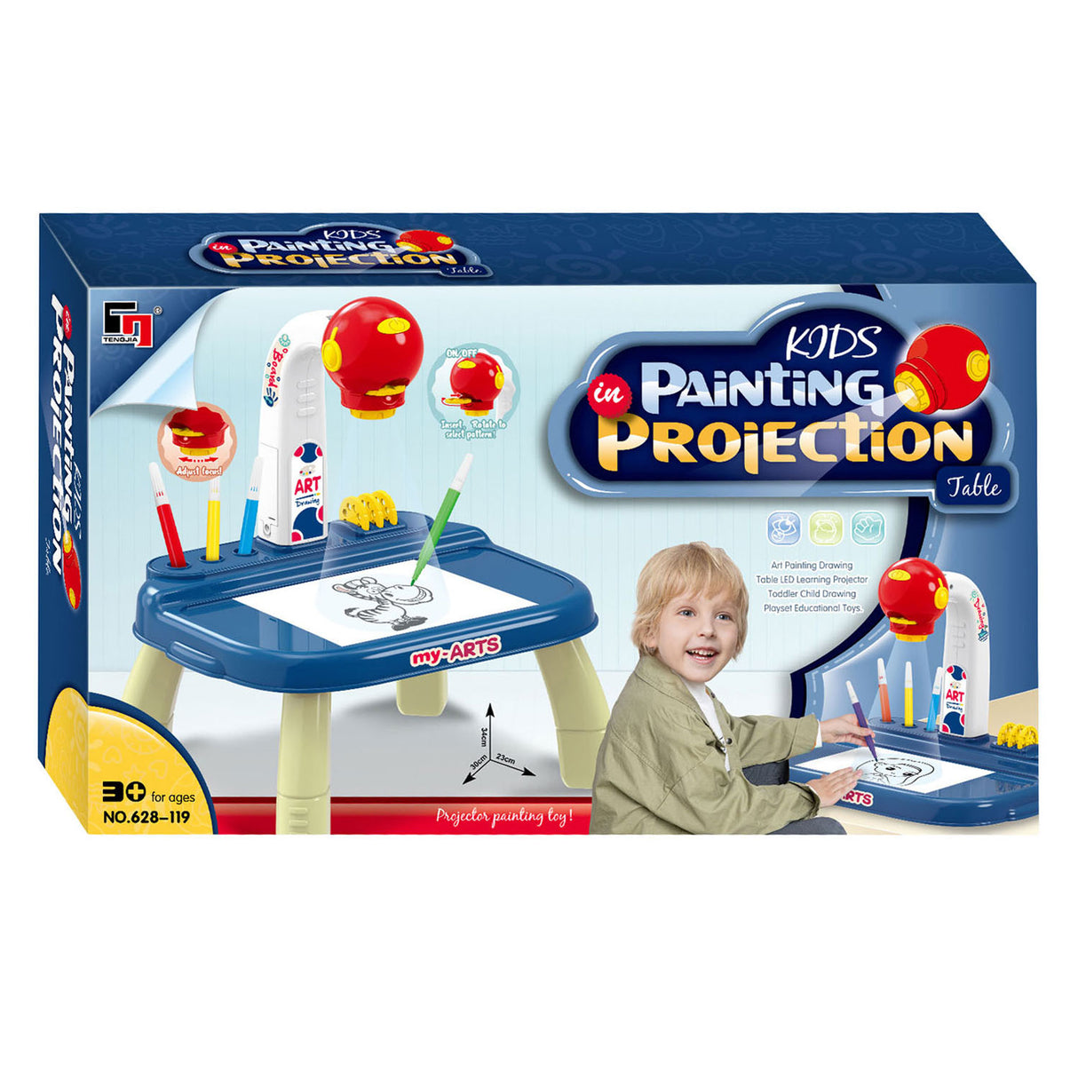 Lobbes toys bv drawing projection table blue