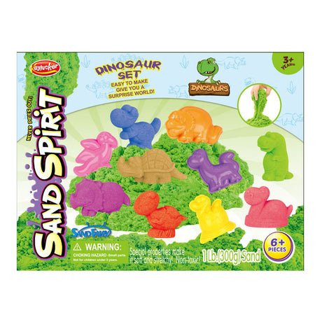 Speelzand met 4 dino vormen