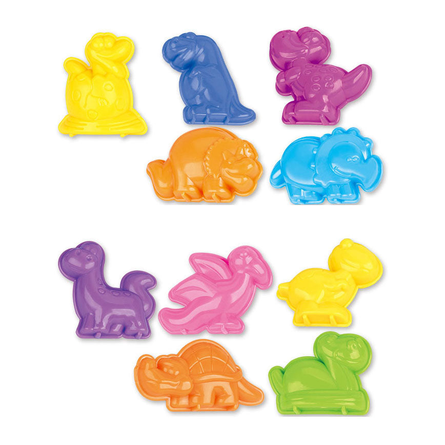 Speelzand met 4 dino vormen