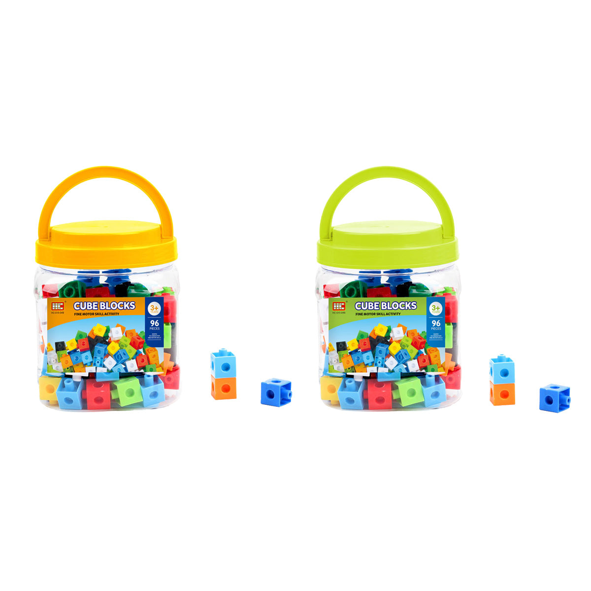 Building cubes in box, 96 pieces.
