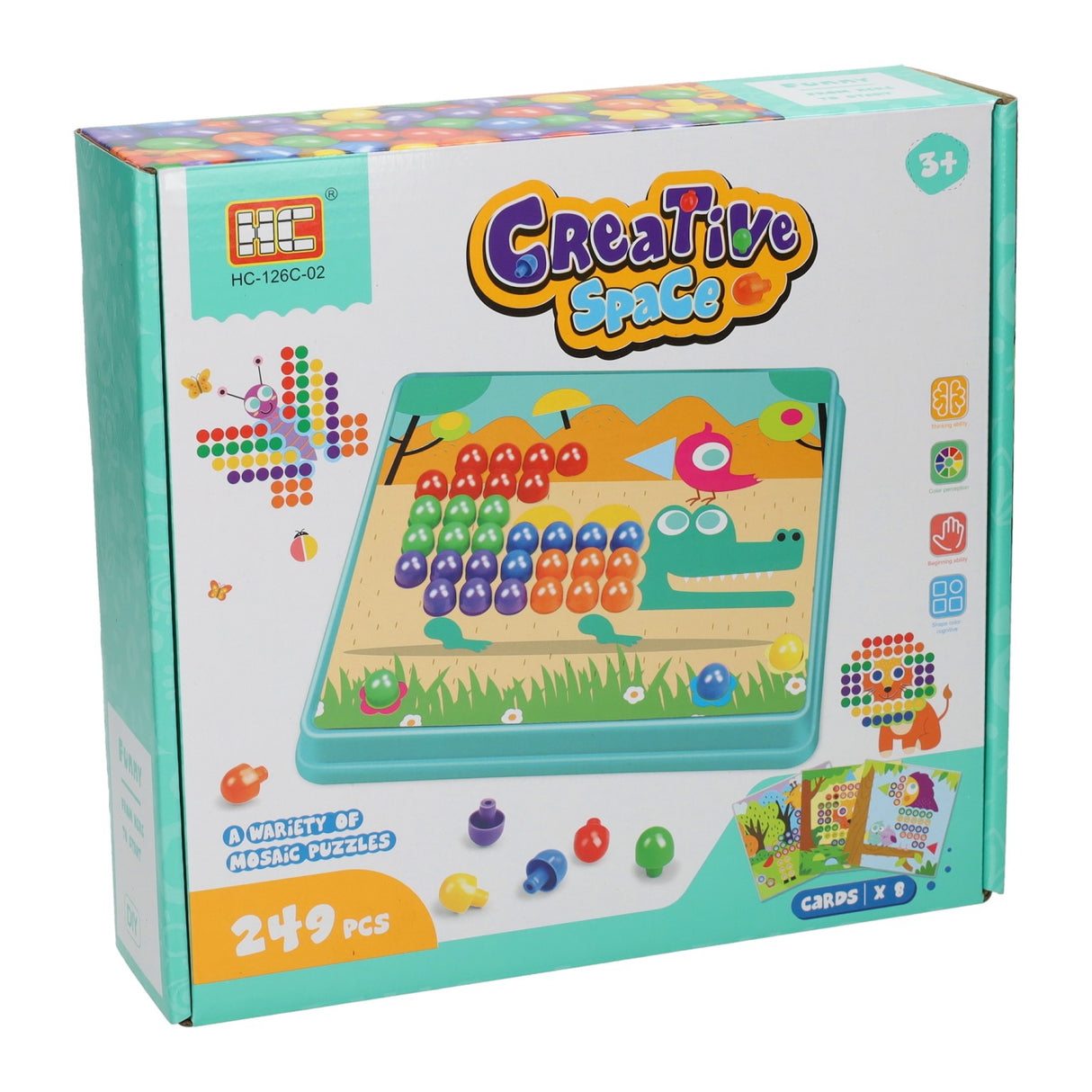 Insert mosaic blue, 249 pcs. (8 cards)