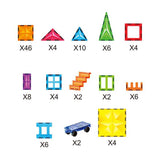 Magnetic construction set - 104 pieces.