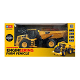 RC controlled construction truck rechargeable with light and sound