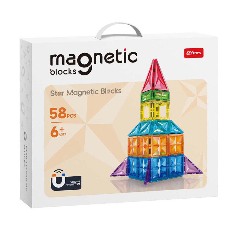 Magnetic construction set - 58 pieces.