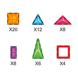 Magnetic construction set - 58 pieces.