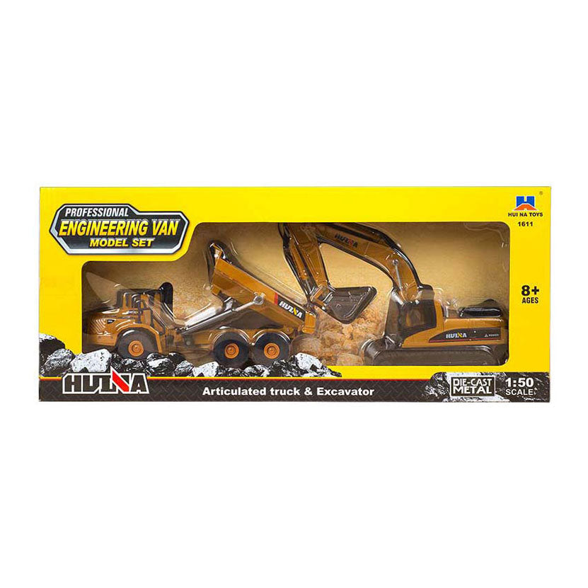 Metal construction vehicles set