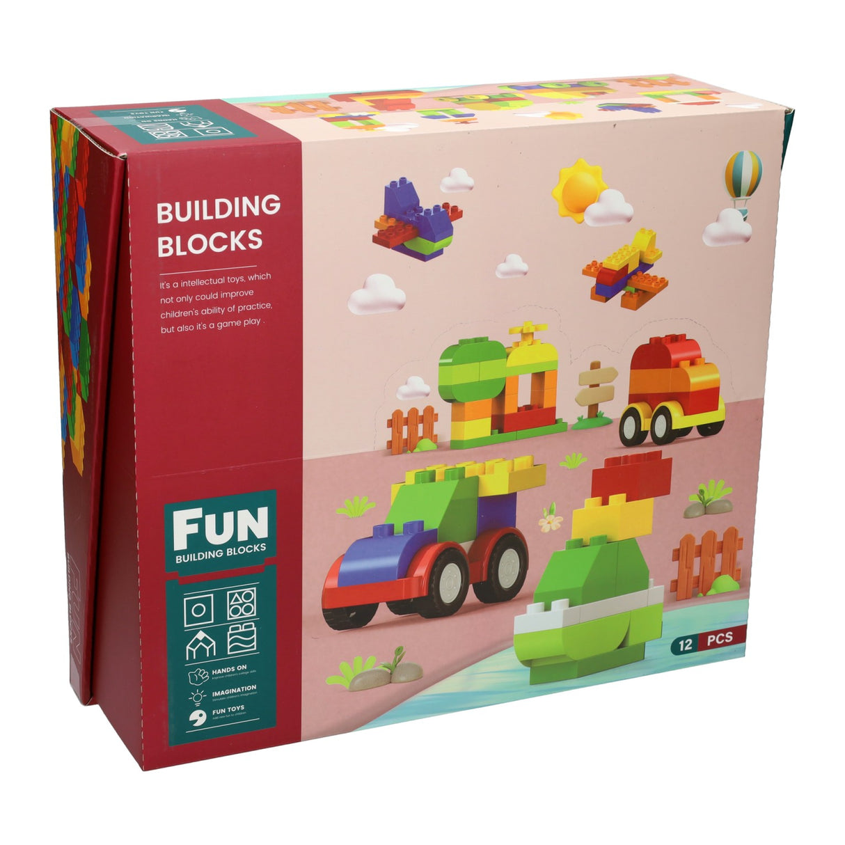 Small blocks construction set - 12 pcs.