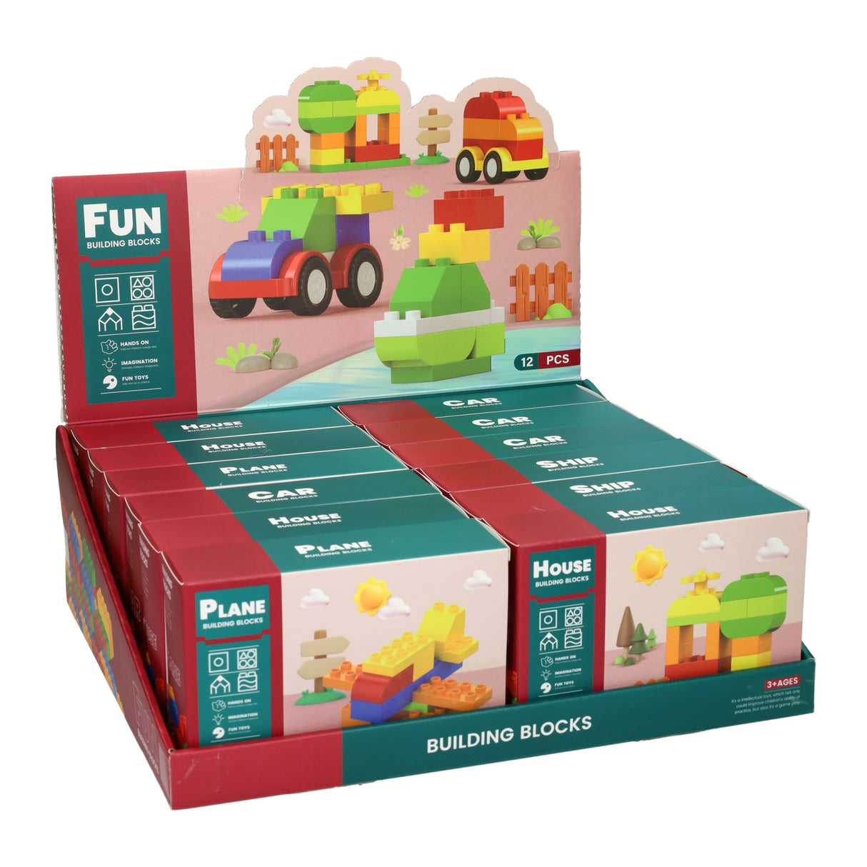 Small blocks construction set - 12 pcs.