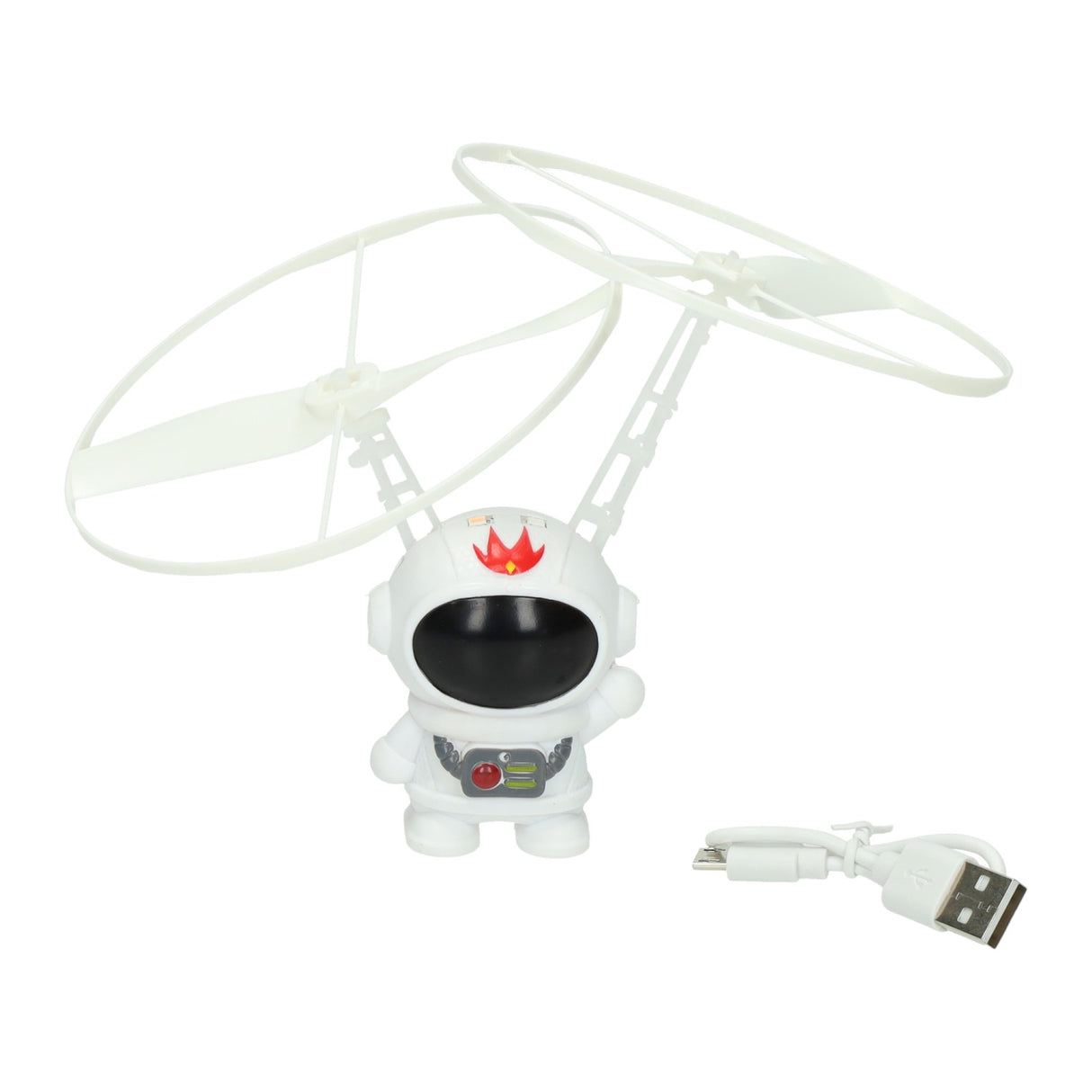 Flying astronaut with light effect