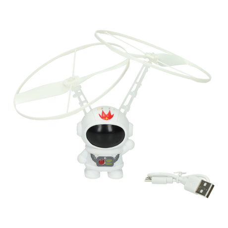 Flying astronaut with light effect
