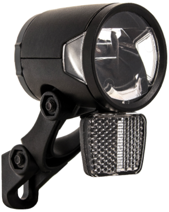 Headlight H -Black MR8 Dynamo - Sur la fonction - avec Holder - 180 Lumen