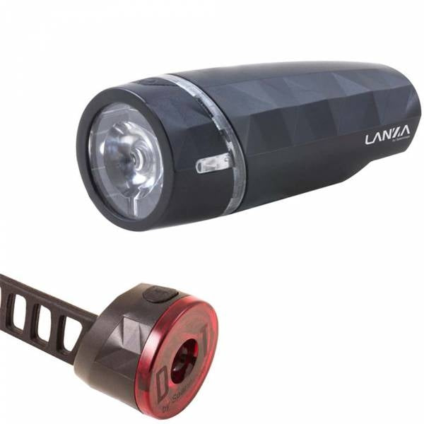 Lighting Set Spanninga Lanza + Dot hënnescht Batterie