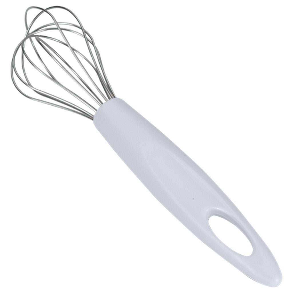 Batteur métaltex 20 cm en acier inoxydable en plastique blanc