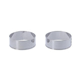 Anillos de hornear metaltex 8.5x3.2 cm 2 piezas de acero inoxidable