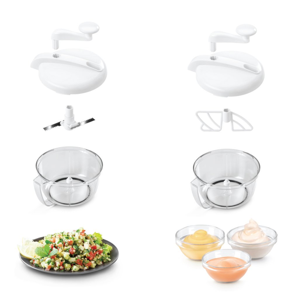 Metaltex kitchen helpers topedo salad spinner white transparent