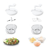 Metaltex kitchen helpers topedo salad spinner white transparent