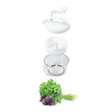 Metaltex kitchen helpers topedo salad spinner white transparent