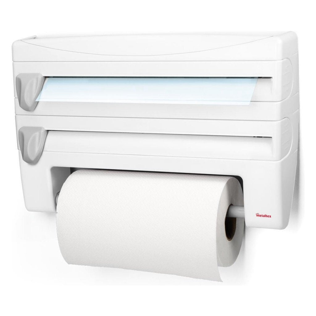 MetalTex Metaltex Kitchen Roll Holder med Cutting Aid White