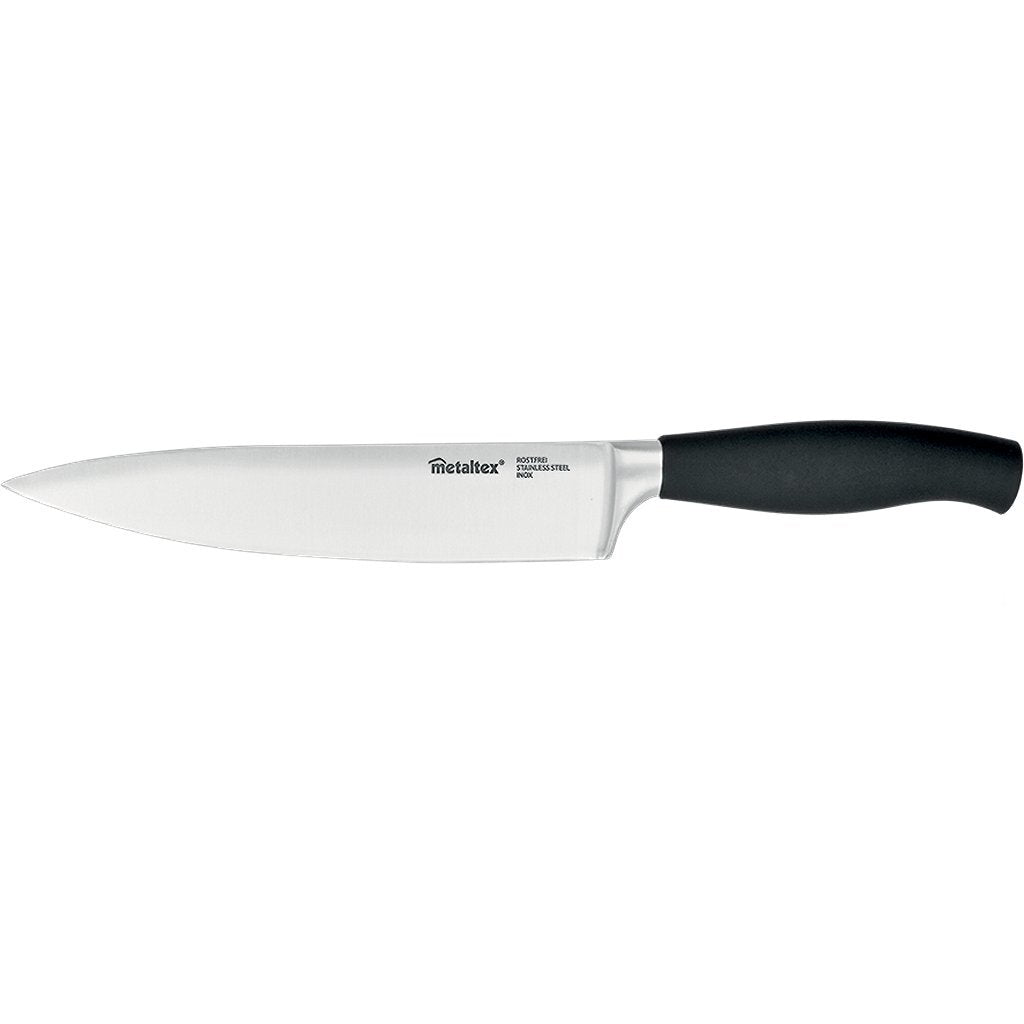 Tomado-Metaltex Metaltex Comfort Knife Knife de cocina de 34 cm de acero inoxidable negro